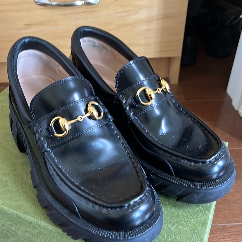 Gucci horsebit platform loafers